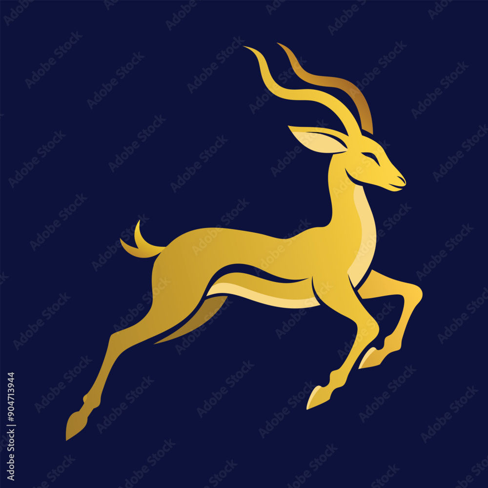 Fototapeta premium christmas deer with a ribbon