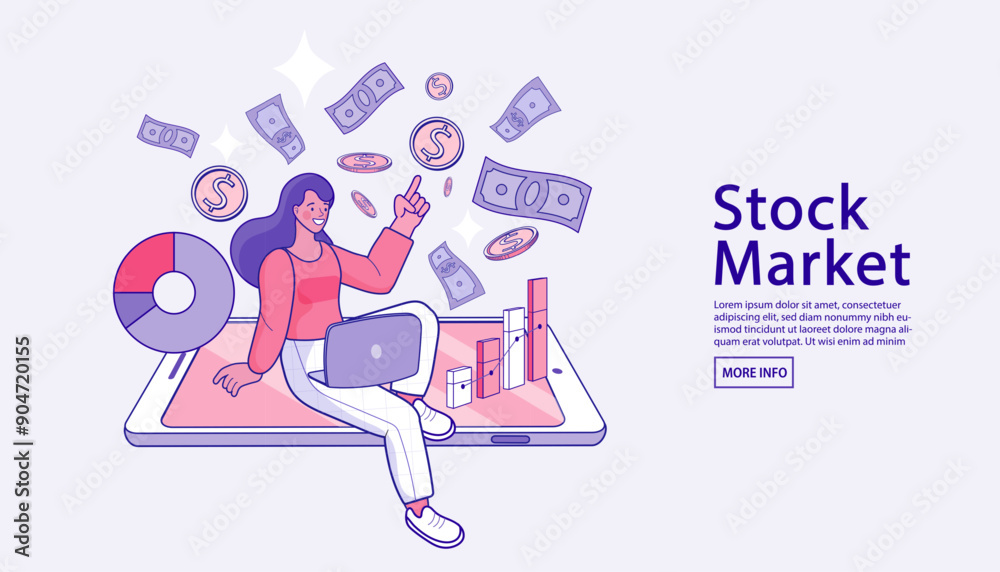 Advertising. Loan lending of money from bank, personal loans. Cartoon People Vector Advertising. Loan lending of money from bank, personal loans. Cartoon People Vector