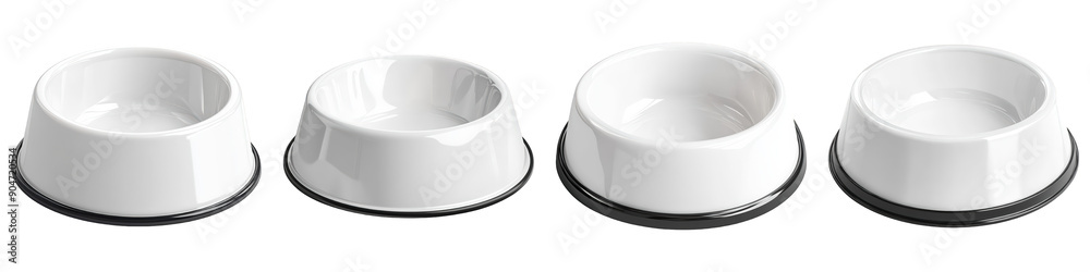 Collection of Plastic Pet Bowl With Non-Slip Base On Transparent Png Background For Custom Pet Accessories And Branding . Generative ai Collection of Plastic Pet Bowl With Non-Slip Base On Transparent Png Background For Custom Pet Accessories And Branding . Generative ai