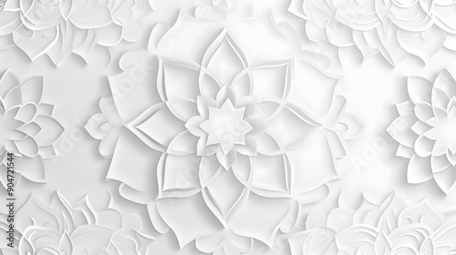 3d elegant luxury home ceiling wall wedding mandala background,generative ai