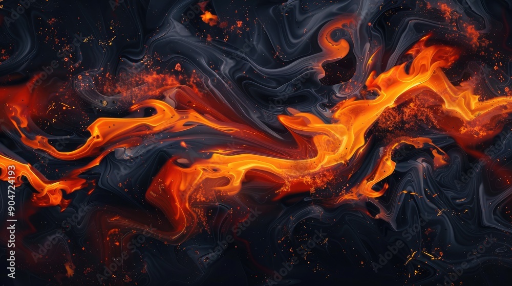 Flames on a dark backdrop Flames on a dark backdrop