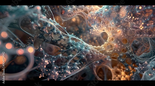 Visual Representation of Neural Patterns: Intricate Patterns Inspired by Neural Networks and Brain Connectivity, Emphasizing the Complexity and Beauty of Neural Patterns