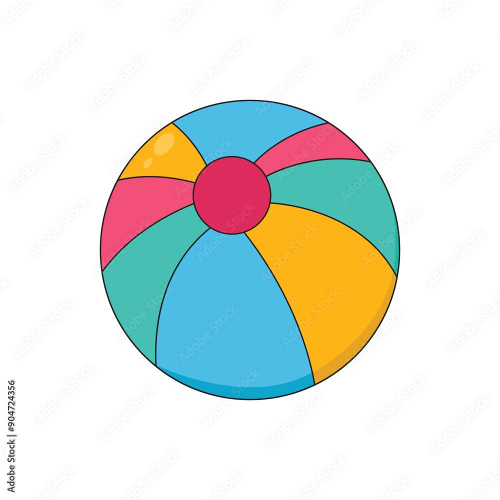 Obraz premium beach ball colorful isolated on white background