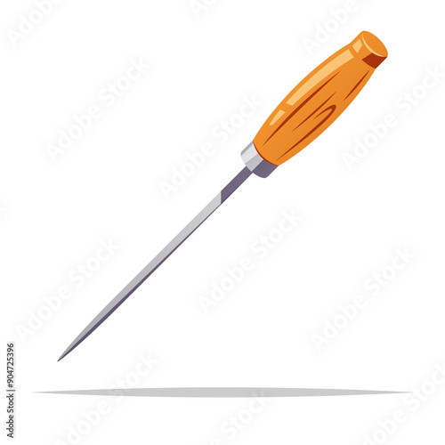 Takoyaki turning pick utensil vector isolated illustration