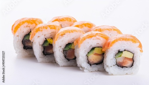 sushi with white background. isolated.