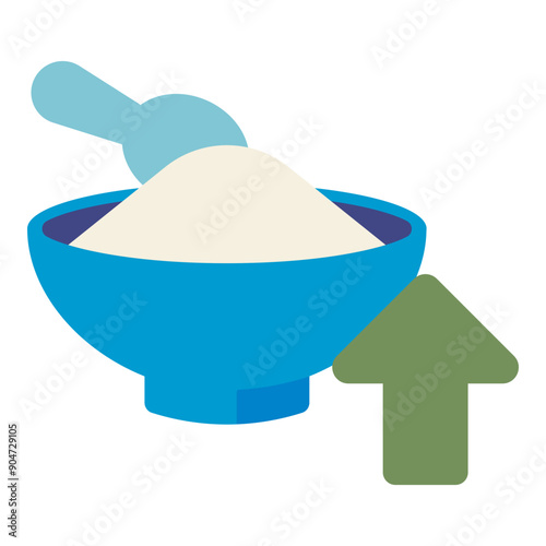 increased food appetite flat icon