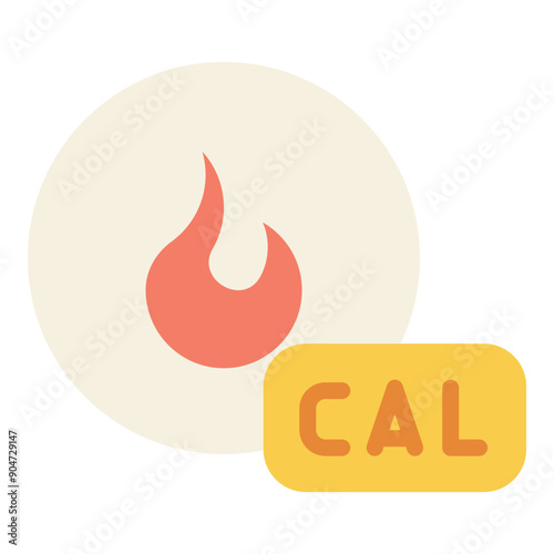 burning calories flat icon