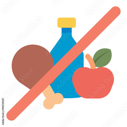 food intolerance flat icon
