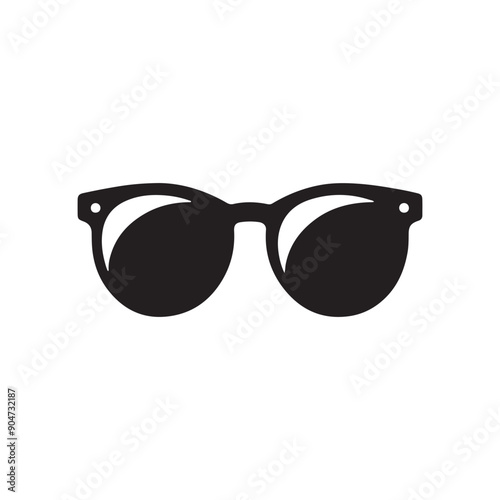 black sunglass icon, sunglass vector , sunglass silhouette design, eyeglass vector icon
