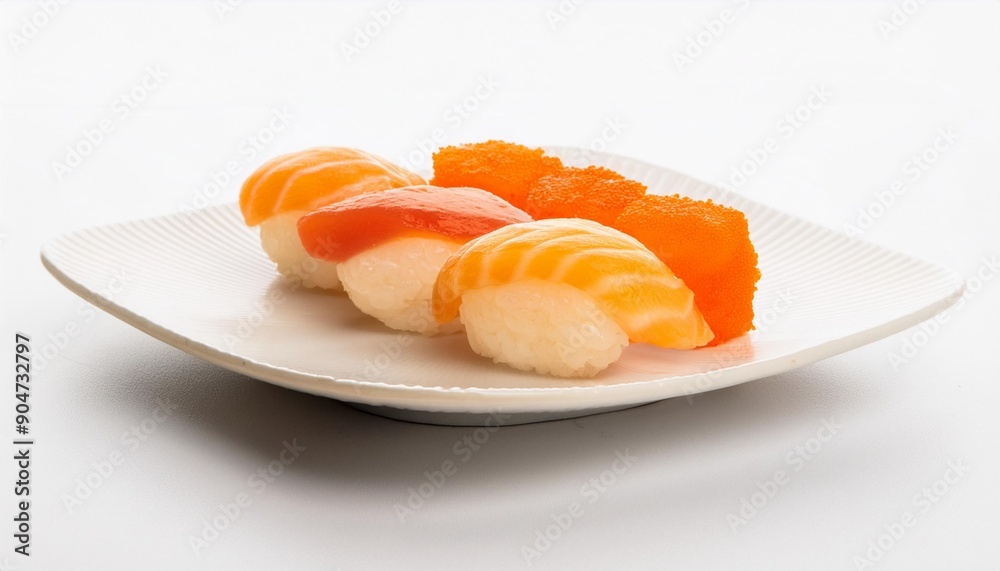 sushi with white background. isolated. sushi with white background. isolated.