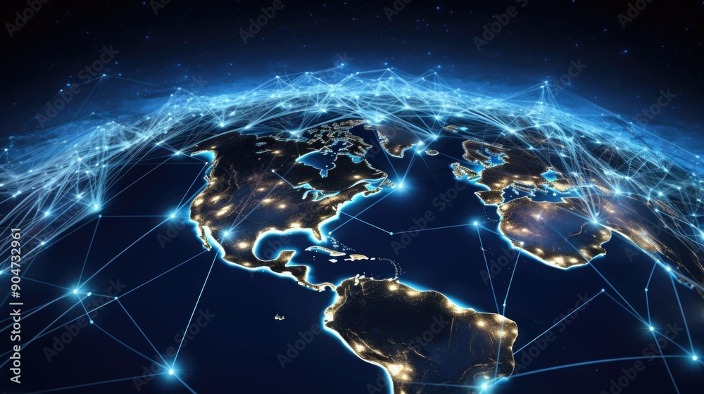 Fototapeta premium Global network connections