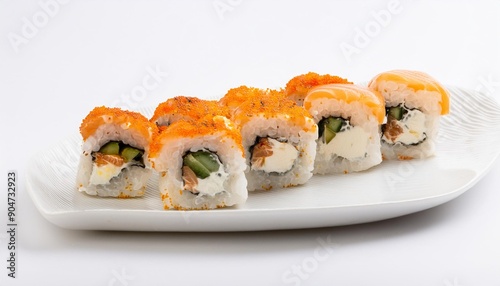 sushi with white background. isolated.