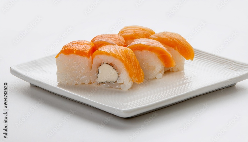 sushi with white background. isolated. sushi with white background. isolated.