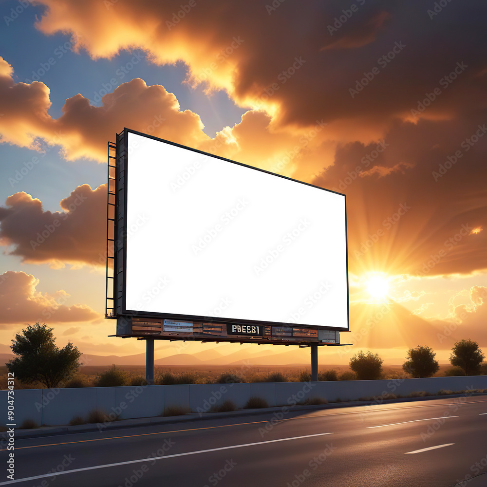 blank billboard under sunny sky Ai generated blank billboard under sunny sky Ai generated