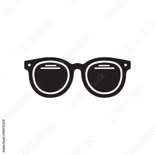 black sunglass icon, sunglass vector , sunglass silhouette design, eyeglass vector icon