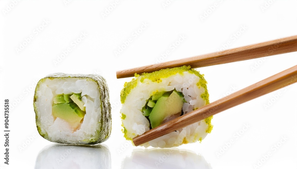 sushi with white background. isolated. sushi with white background. isolated.