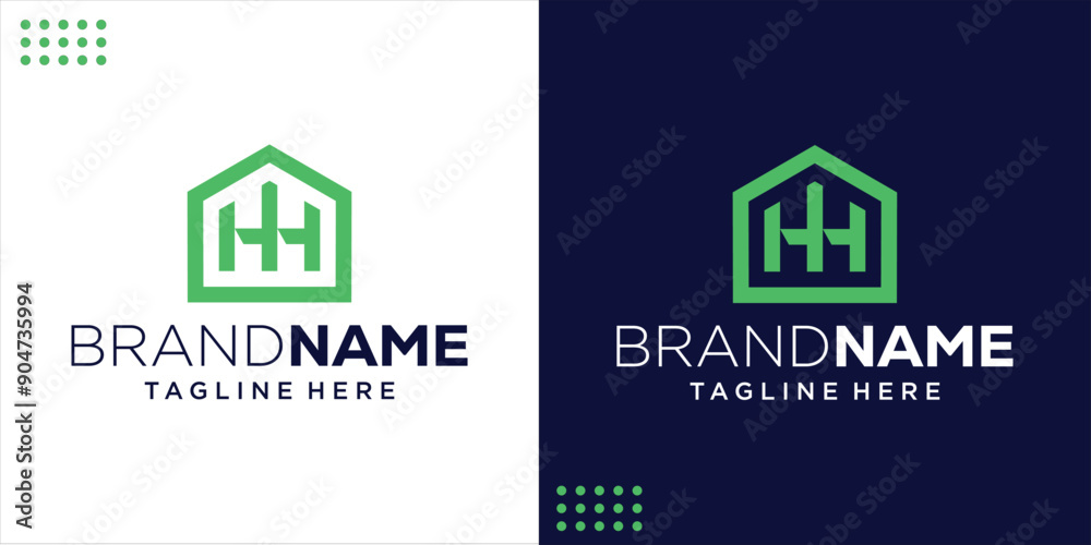 Creative HH Logo House Shape, Design Inspiration, Illustration, Vector Creative HH Logo House Shape, Design Inspiration, Illustration, Vector