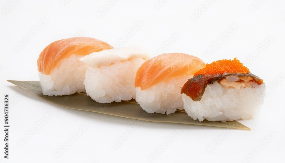 sushi with white background. isolated. sushi with white background. isolated.