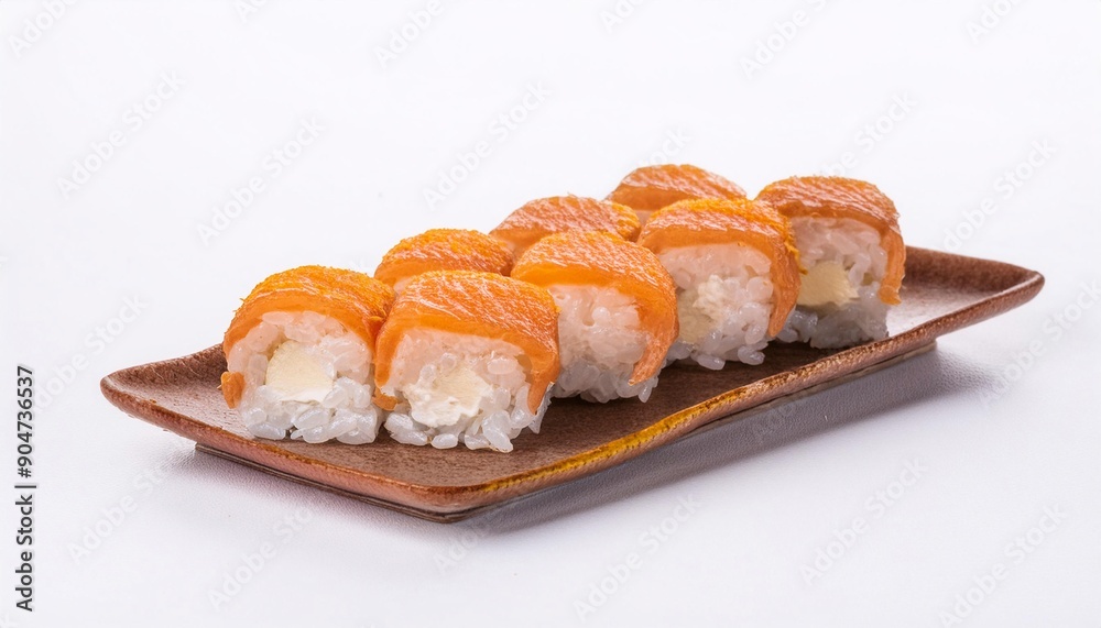 sushi with white background. isolated. sushi with white background. isolated.