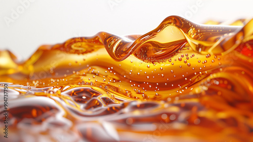 Close-up of honey spill and...