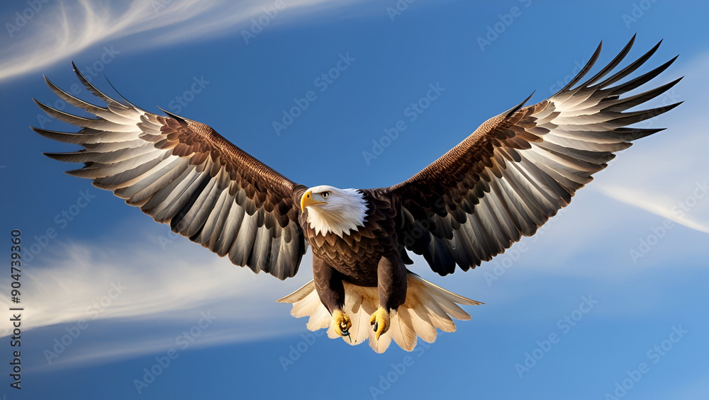 Naklejka premium An eagle in the sky. generated ai