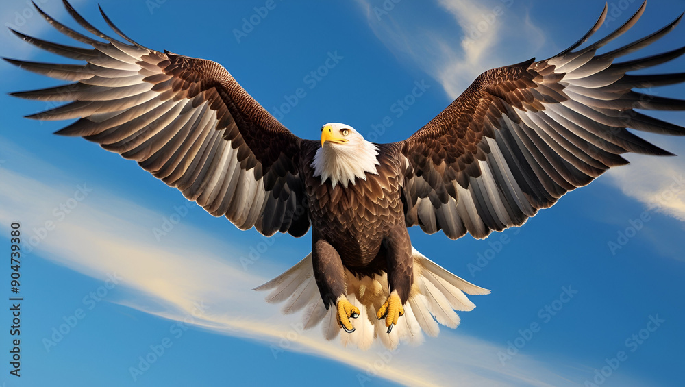 Obraz premium An eagle in the sky. generated ai