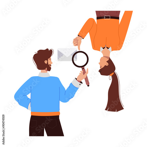 A character based illustration of email search 

