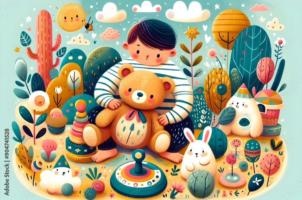 Día del Niño con Osito de Peluche Teddy Día del Niño con Osito de Peluche Teddy