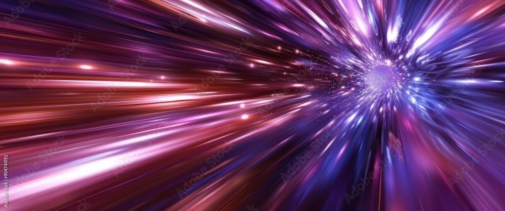 Hyperspeed Light Trails in Space Tunnel Hyperspeed Light Trails in Space Tunnel
