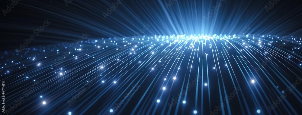 Fototapeta premium Abstract Fiber Optic Lights Technology Background