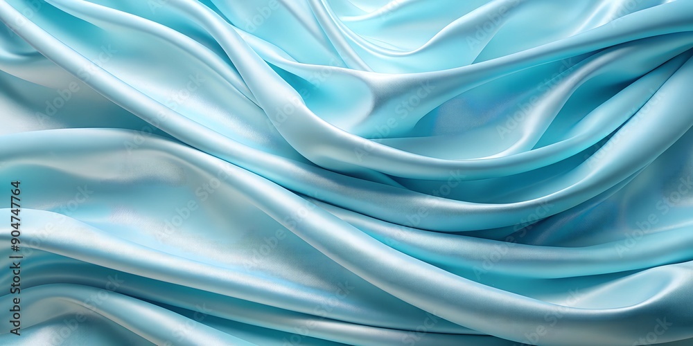 Obraz premium Abstract Blue Silk Fabric Background Texture