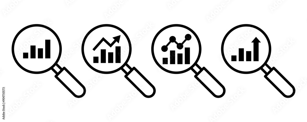 Business data analysis set Financial data or research metric icon data analysis data business analysis symbols Business data analysis set Financial data or research metric icon data analysis data business analysis symbols