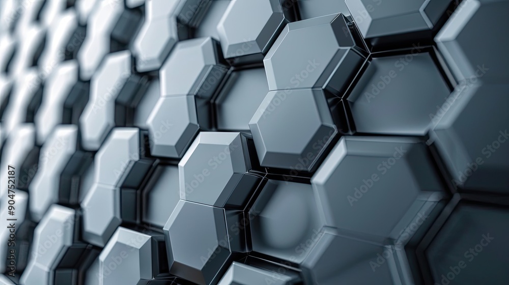 Abstract Metallic Hexagon Pattern Background Abstract Metallic Hexagon Pattern Background