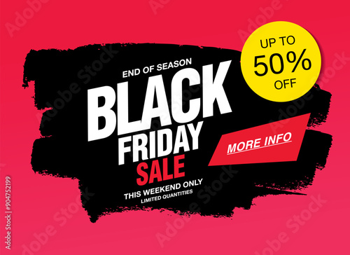 Black friday sale banner layout design vector illustration