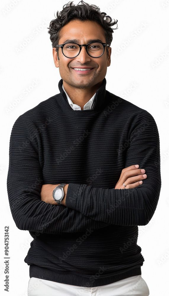 Fototapeta premium Young indian man standing confidently