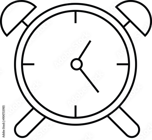 simple alarm outline icon design