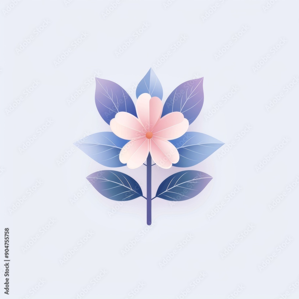 This simple flower icon features delicate petal details and is rendered in soft pastel colors. This simple flower icon features delicate petal details and is rendered in soft pastel colors.