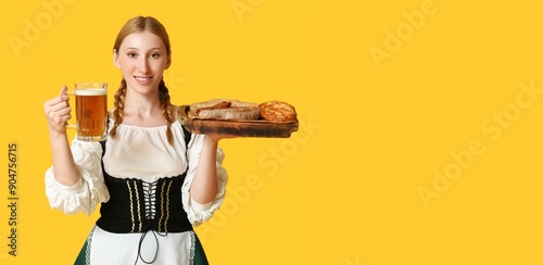 Happy Octoberfest waitress ...