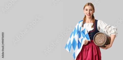 Young woman with Bavarian f...