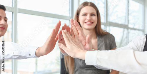 Team of business people hol...