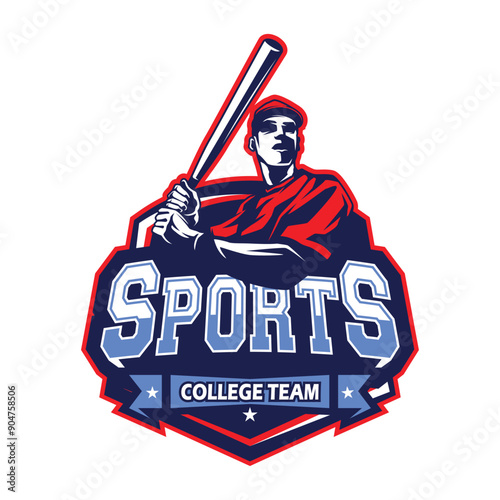 Baseball Logo Design. Sports Baseball Logo Design Vector