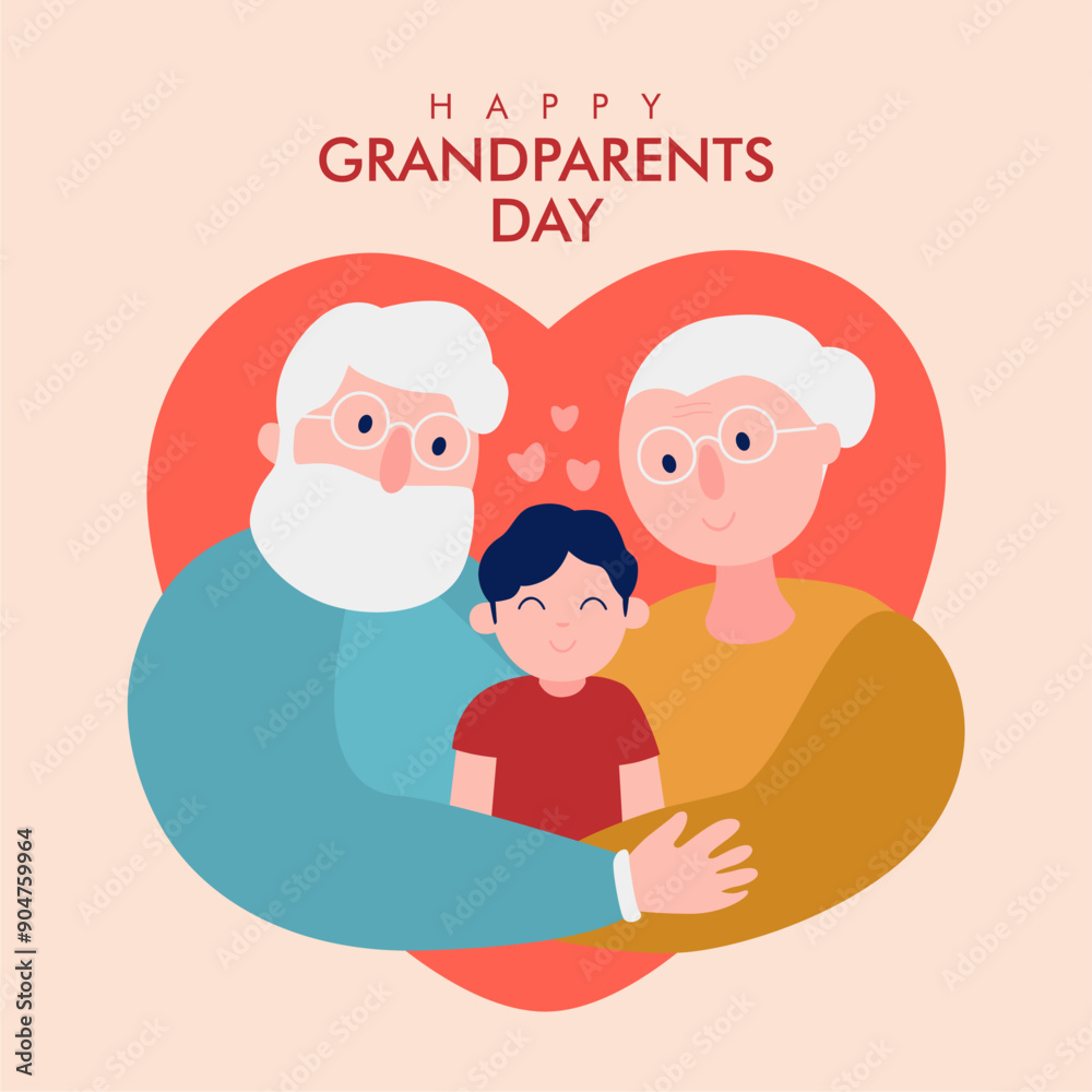 vector happy grandparents day background template vector happy grandparents day background template