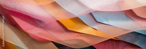 Wallpaper Mural Abstract Artistic Fabric Waves in Vivid Colors Torontodigital.ca