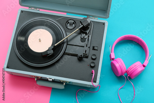 Record player with vinyl di...