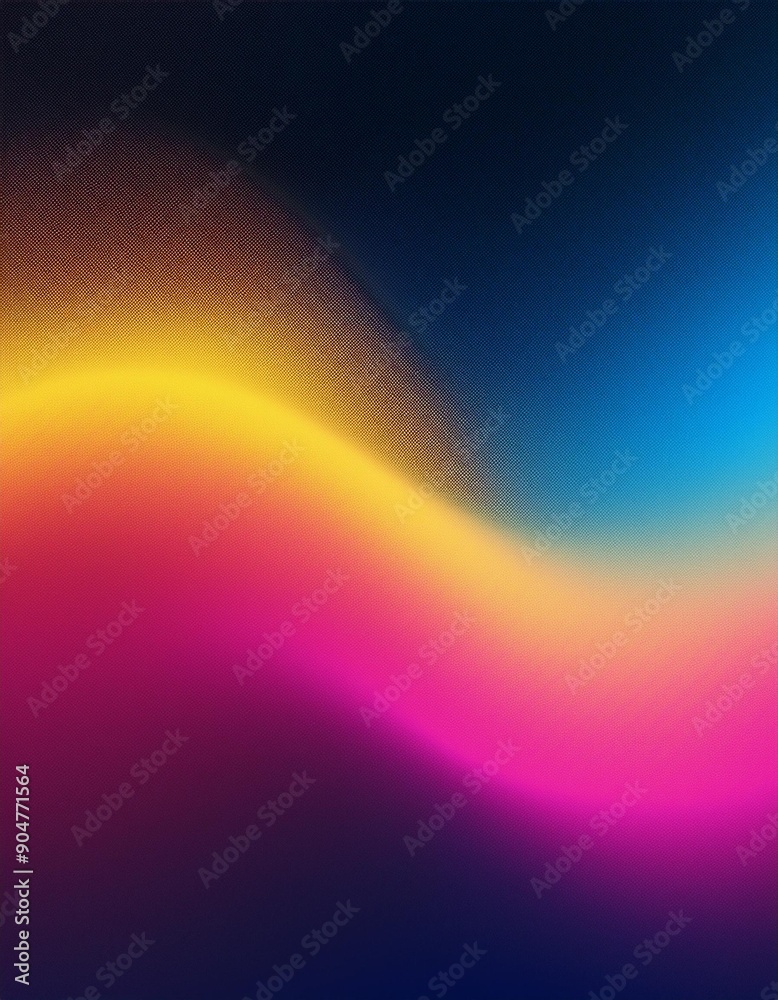 Color Surge: Grainy Gradient with Abstract Wave Design Color Surge: Grainy Gradient with Abstract Wave Design