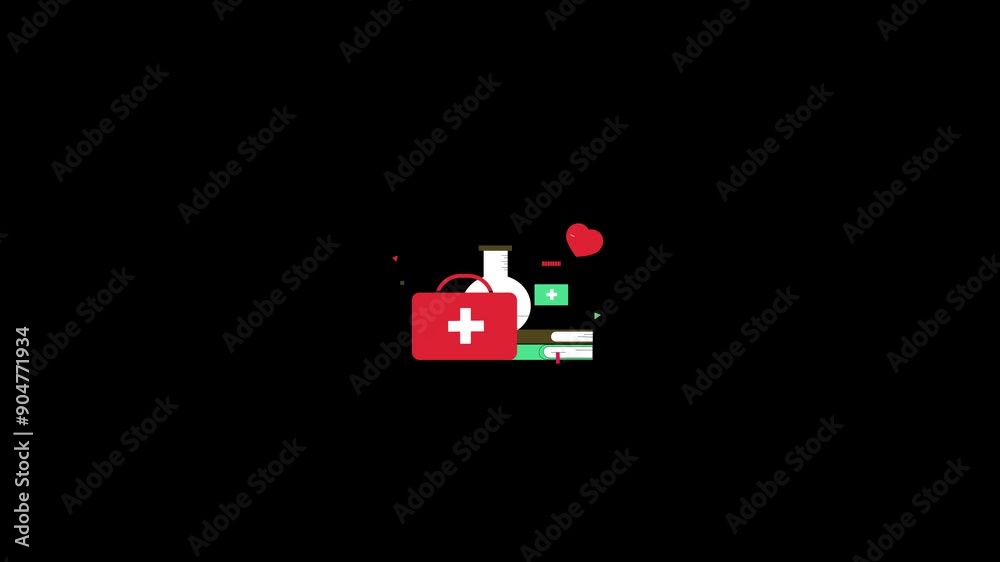 Animated medical instrument. Animation on white background Animated medical instrument. Animation on white background