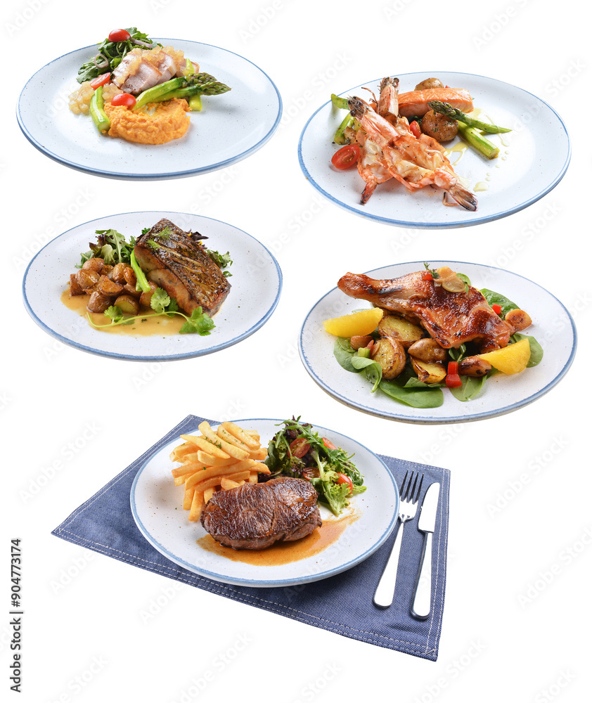 delicious grilled fresh chicken chop beef steak fish fillet seafood meat brown black pepper sauce salad in white plate on brown background premium western cafe halal food menu for restaurant set combo delicious grilled fresh chicken chop beef steak fish fillet seafood meat brown black pepper sauce salad in white plate on brown background premium western cafe halal food menu for restaurant set combo