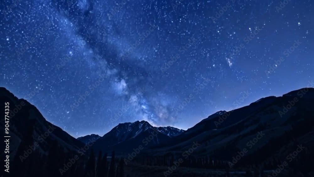 timelapse of mountains from daylight to starry night at dusk timelapse of mountains from daylight to starry night at dusk