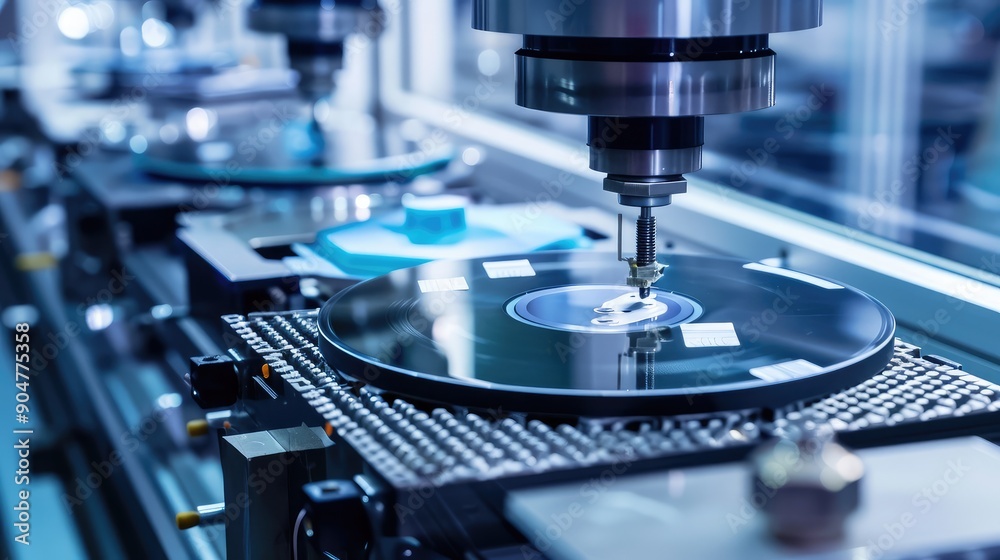 High-Tech Vinyl Record Manufacturing Process High-Tech Vinyl Record Manufacturing Process