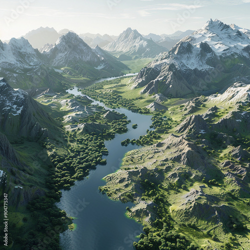 Fototapeta Naklejka Na Ścianę i Meble -  lake in the mountains